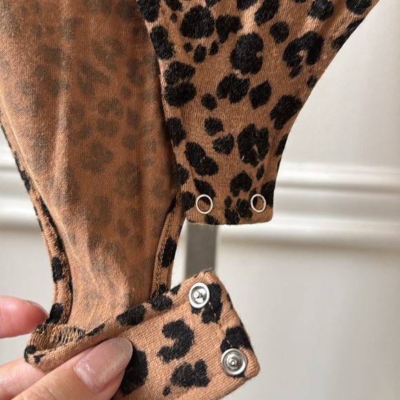 & Other Stories leopard jersey bodysuit sz 6 - Picture 5 of 8